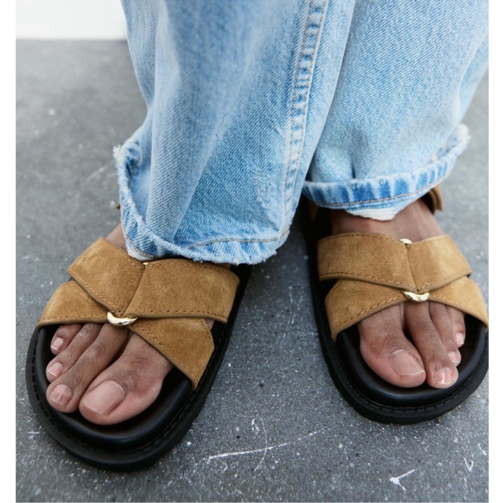 Zara straps suede Sandals